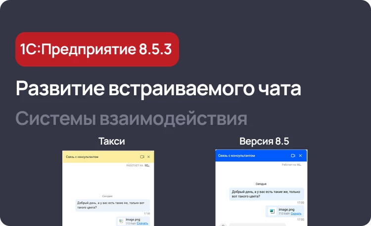Усовершенствованный чат в 1С:Предприятие 8.5.3 - стабильнее звонки, новый дизайн