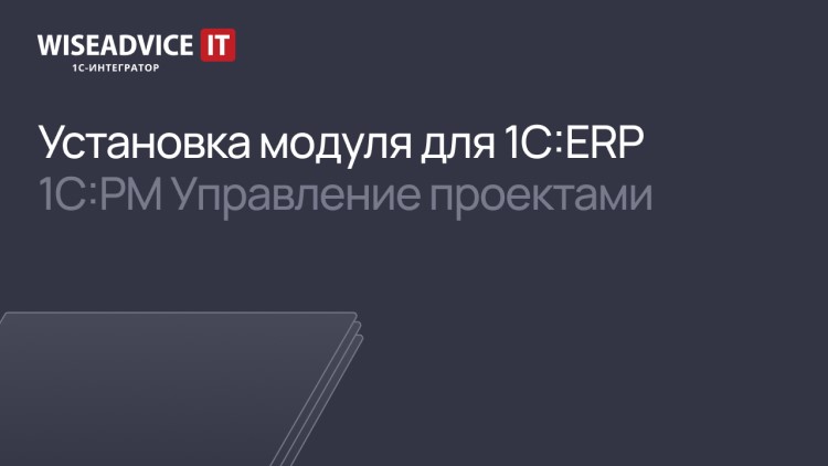 Установка модуля для 1C:ERP - 1С:PM Управление проектами