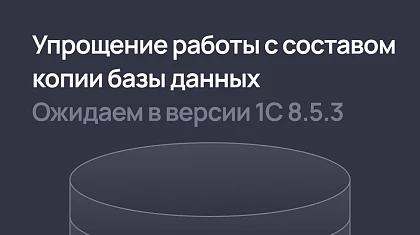 Упрощение работы с составом копии базы данных в 1С:Предприятие 8.5.3