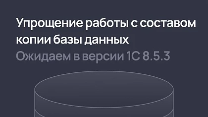 Упрощение работы с составом копии базы данных в 1С:Предприятие 8.5.3