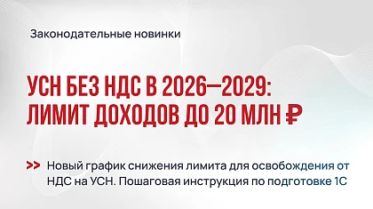 Лимит доходов для освобождения от НДС на УСН – 20 млн ₽ до 2029