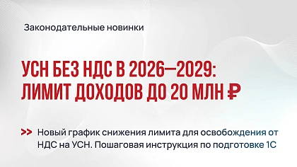 Лимит доходов для освобождения от НДС на УСН – 20 млн ₽ до 2029
